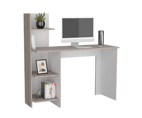 Escritorio  120 Vilna  Ceniza Blanco