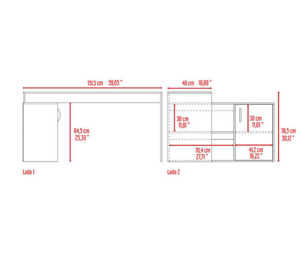 Escritorio Axis Duna + Blanco