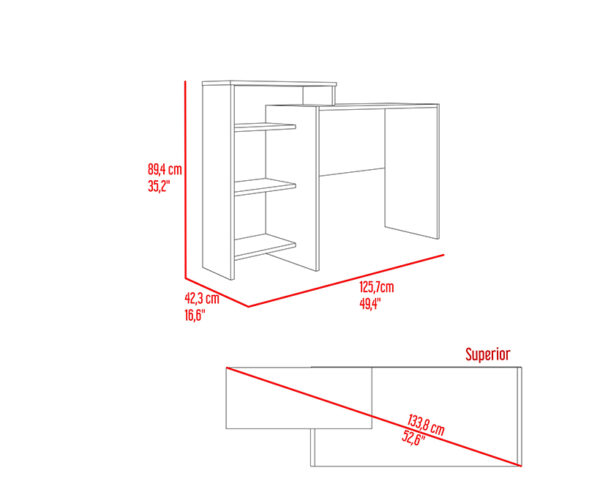 Escritorio Stella Plus  Blanco Duna